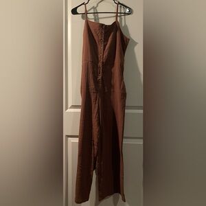 NWT Sanctuary Brown Button Down Medium Jumpsuit.